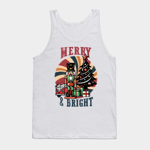 Merry and Bright nutcracker Tank Top by MZeeDesigns